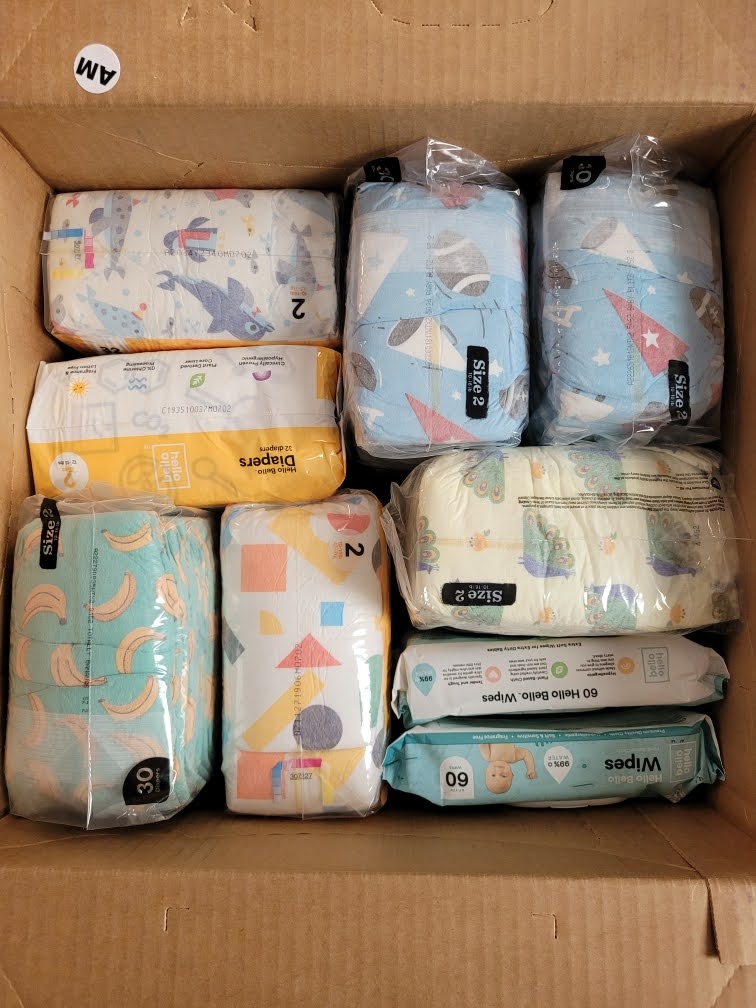 Hello Bello diaper bundle still in shipping box