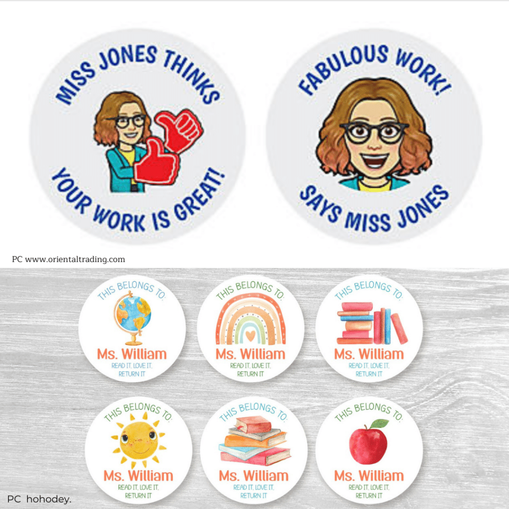 Personalized stickers are actually a very useful gift for teachers.