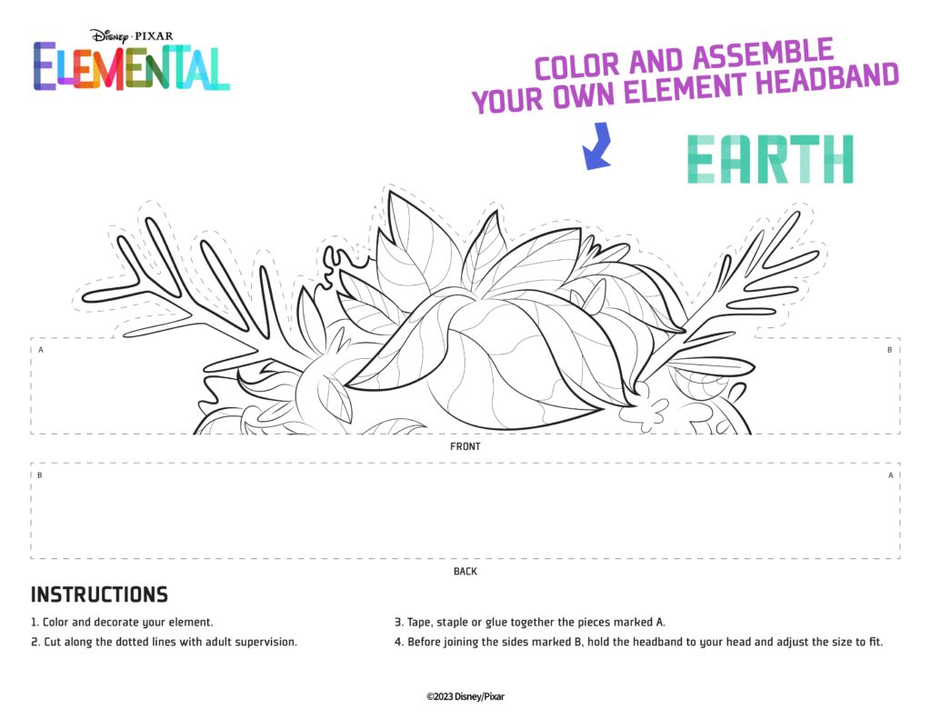 Elemental earth Headband
Disney Coloring pages