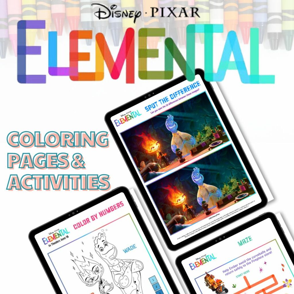 Elemental Coloring Pages Disney Pixar Coloring pages