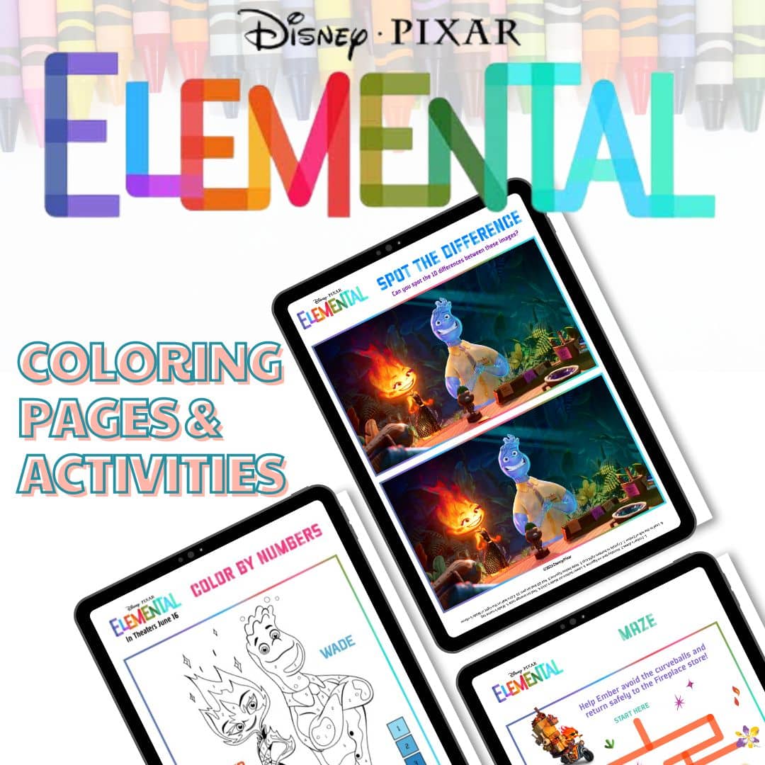 ELEMENTAL Disney Coloring Pages & Printables