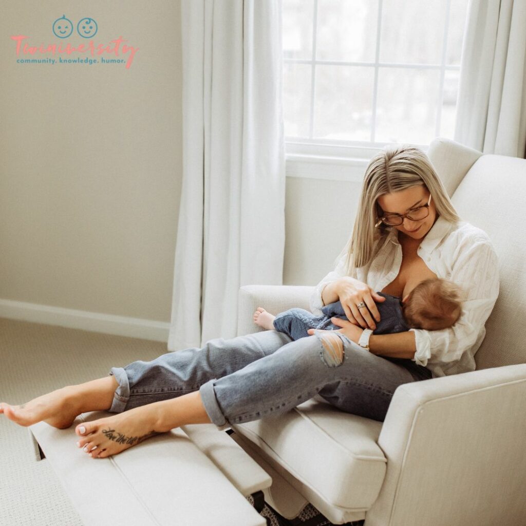 a big comfy chair is must have for newborn twins