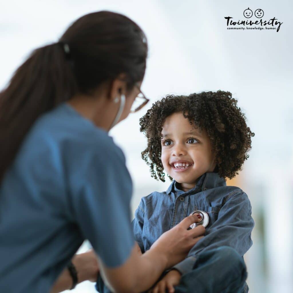 When preparing for kindergarten with twins you will want to schedule a check up with their physician.
