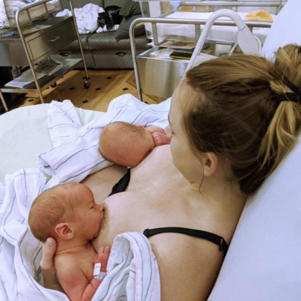 Breastfeeding twins in the hospital