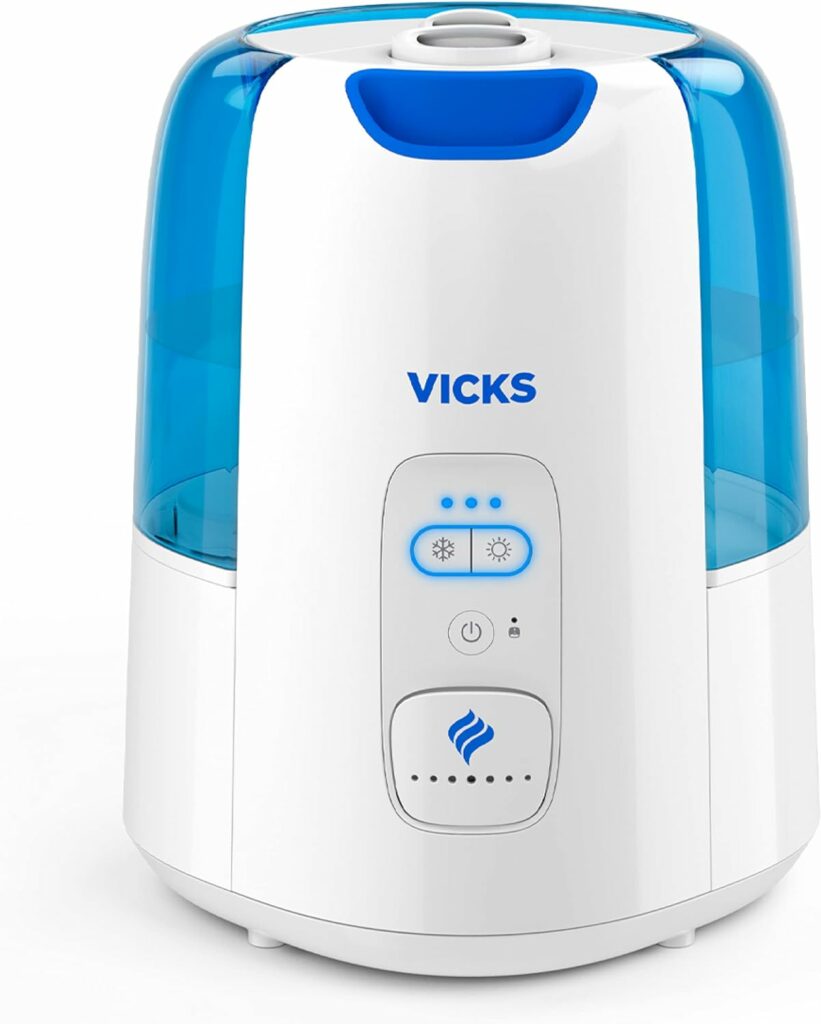Vicks Dual Warm and Cool mist humidifier is one of the best humidifiers for baby and beyond