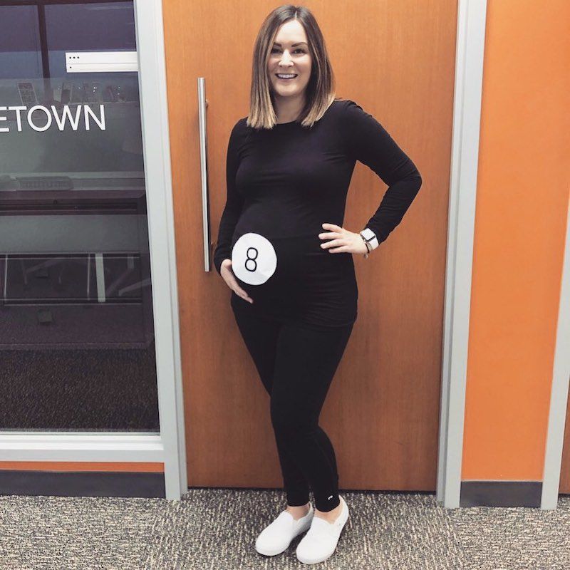 The magic 8 ball is a perfect Halloween Costumes for Your Twin Pregnancy 