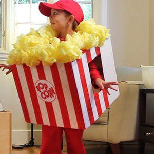 Last minute Halloween costume Popcorn box