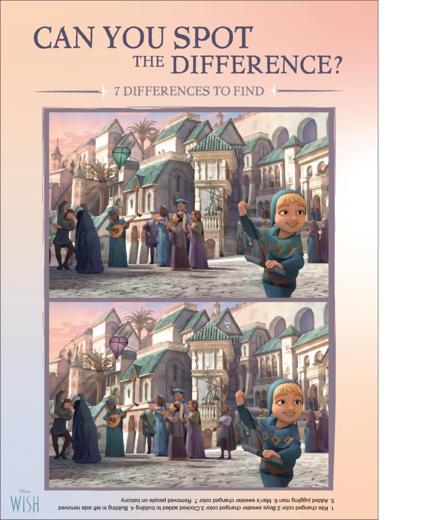 spot the difference wish activity