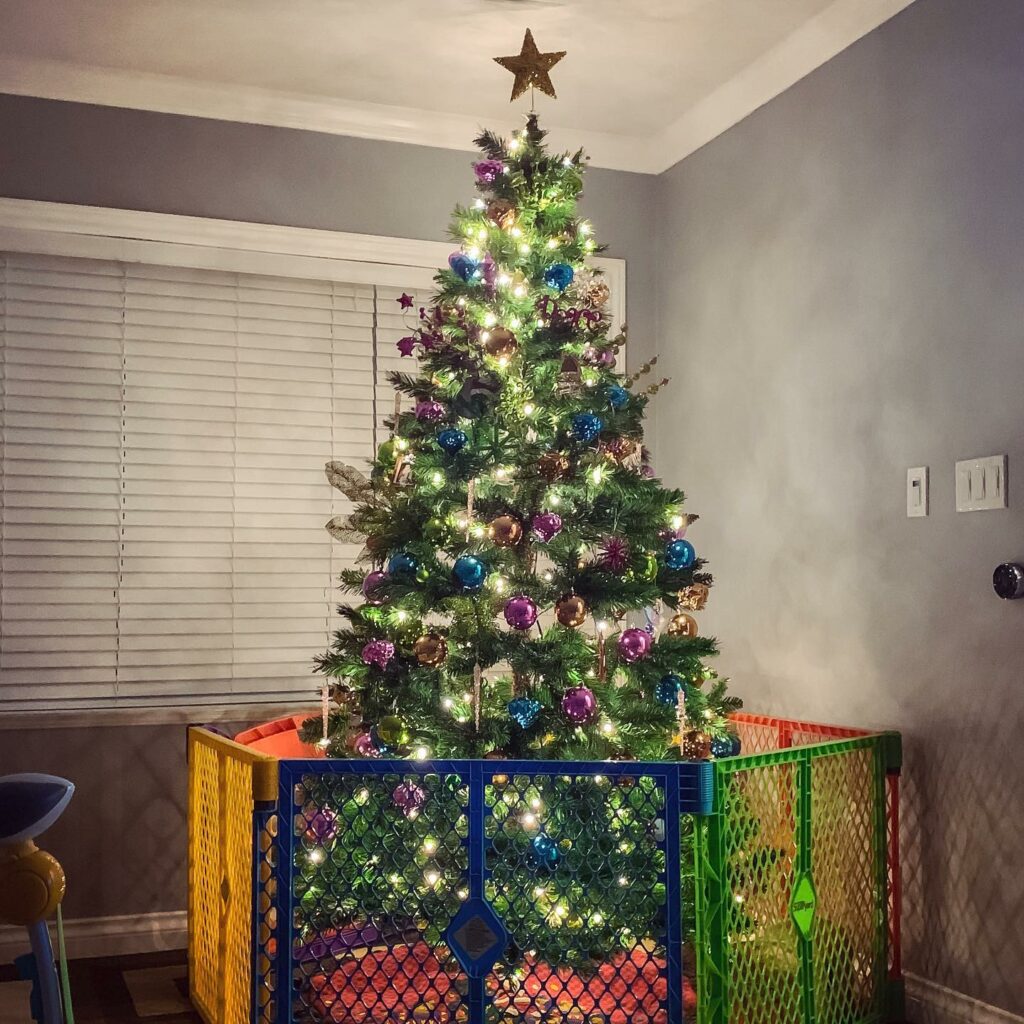 How to Toddler Proof a Christmas Tree: Twins Edition