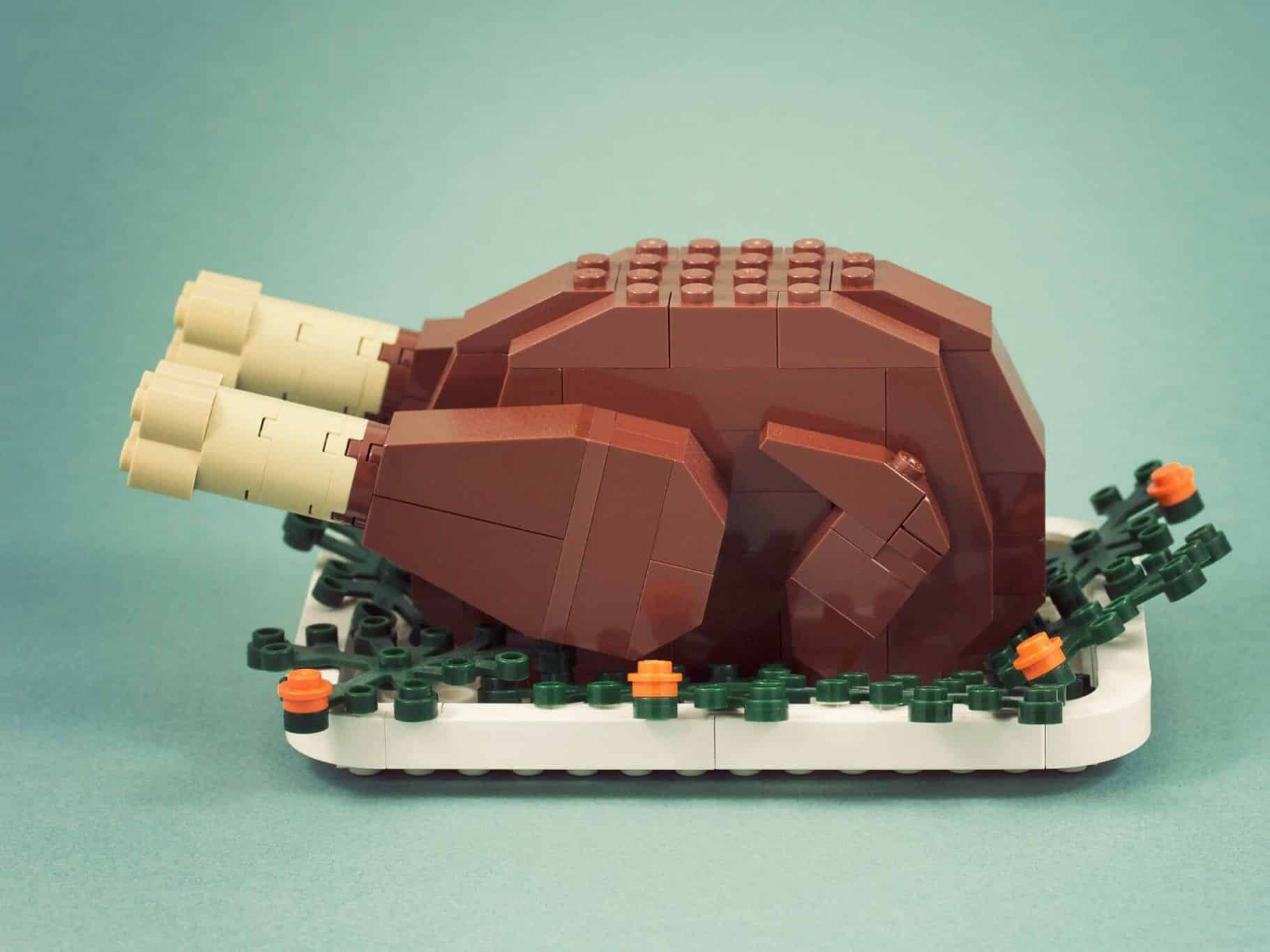 Lego turkey building challenge is a great activity on Thanksgiving day.