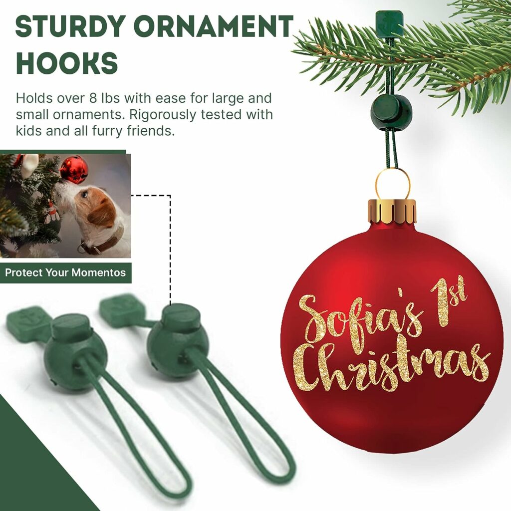 Try these ornament anchor hooks to toddler proof your Christmas tree