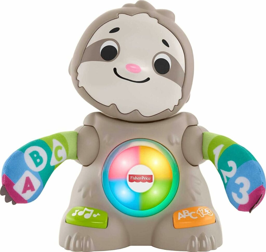 A favorite toy for 1 year olds is this Fisher Price interactive sloth.