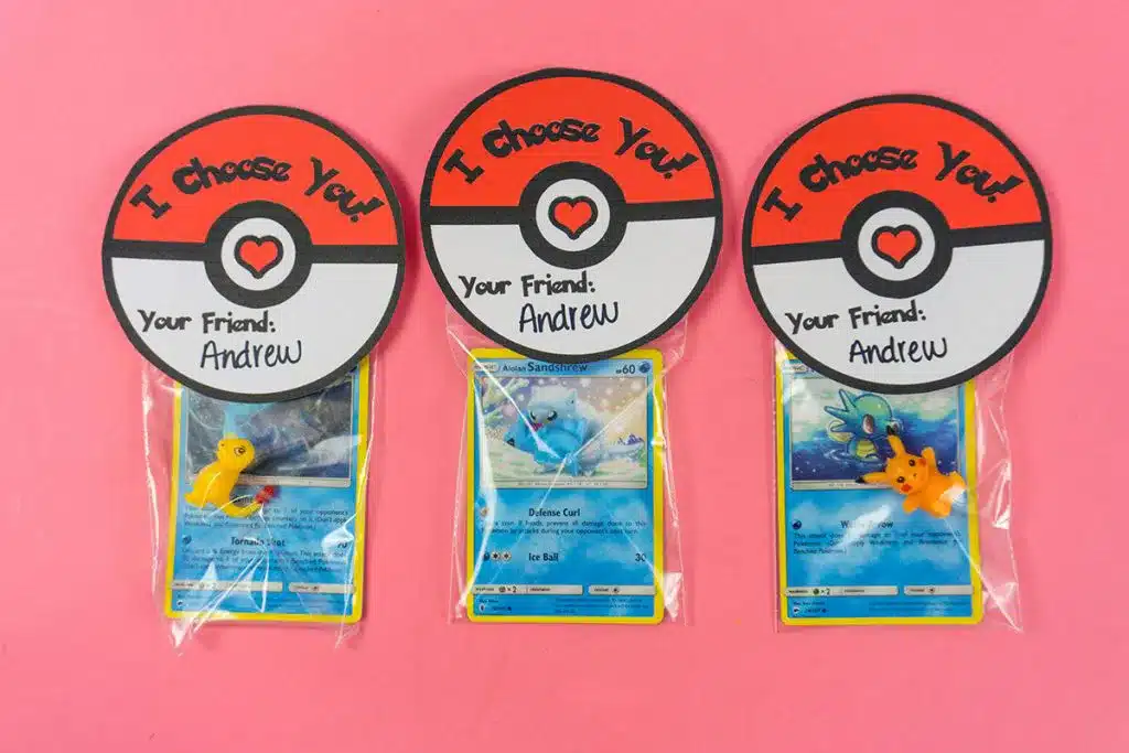 Pokemon, I Choose you Valentine's day cards.