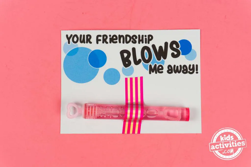 You blow me away Valentine's Day Cards for kids