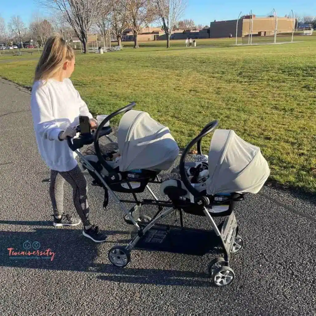 Double stroller regret: It's so big and takes up too much room in my tiny apartment.