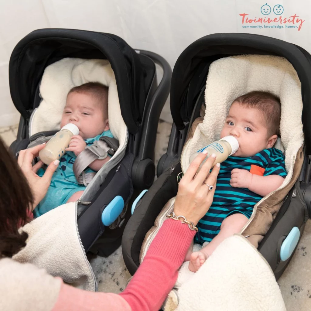 Feed two babies at the same time is a one of the biggest twin mom struggles