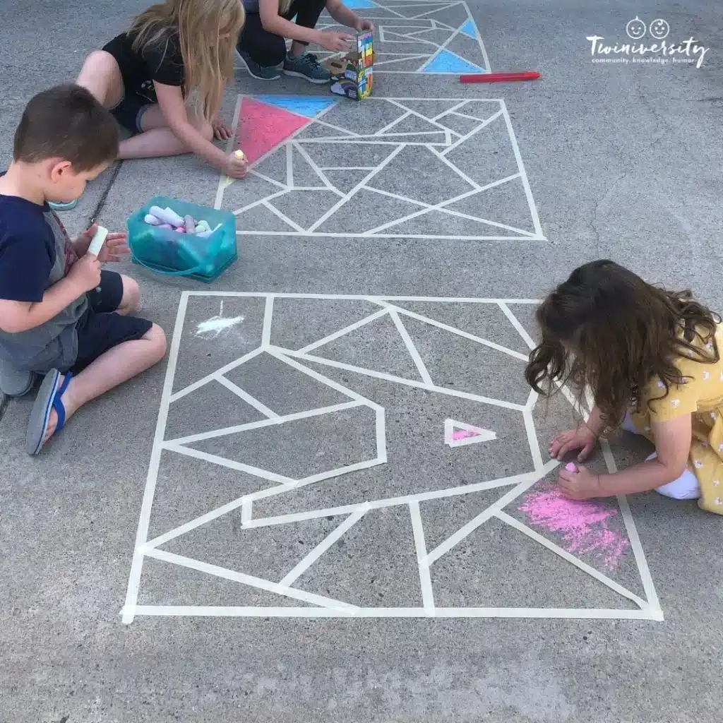 Create all types of toddler activities with painters tape.