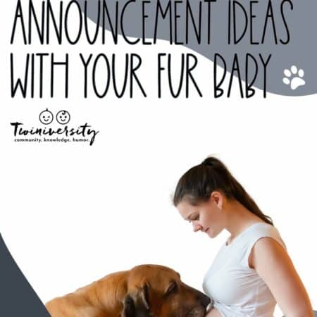 Twin Pregnancy Announcement Ideas with Your Fur Baby