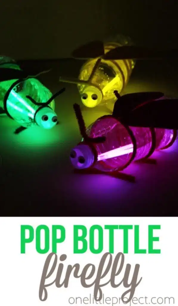 pop bottle firefly arts and crafts project for your twins
