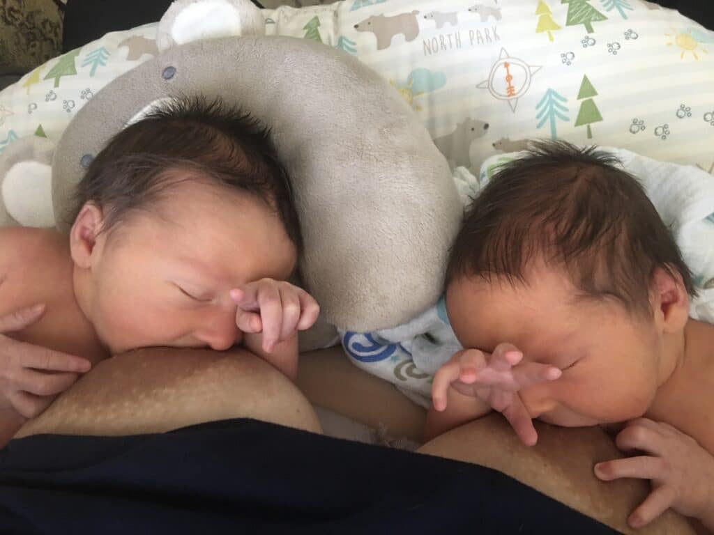 breastfeeding twins while sick