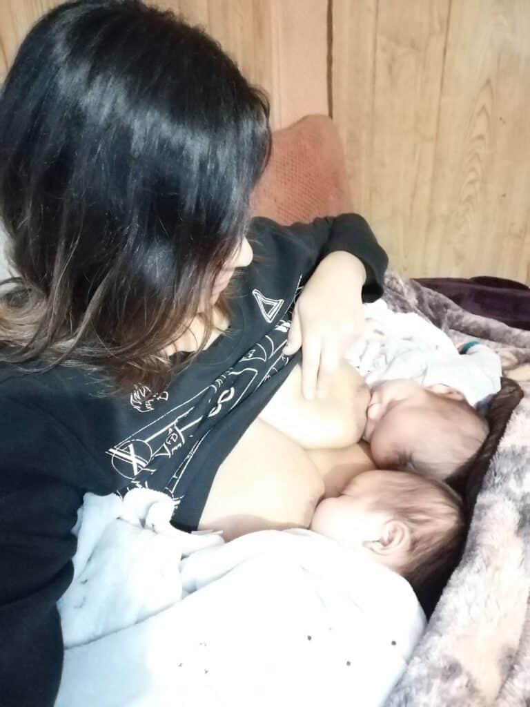 postpartum period after twins while breastfeeding