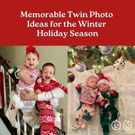 winter twin photo ideas