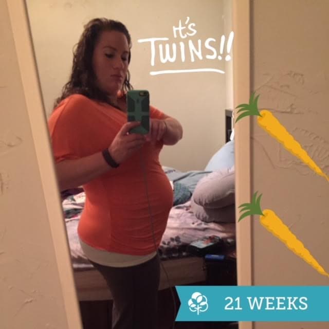 21 weeks pregnant with twins