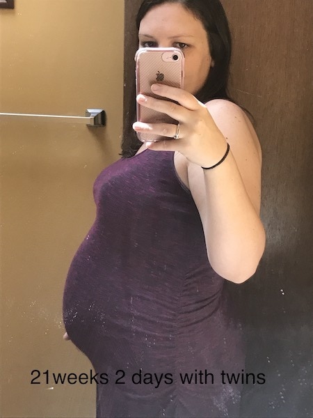 21 weeks pregnant with twins