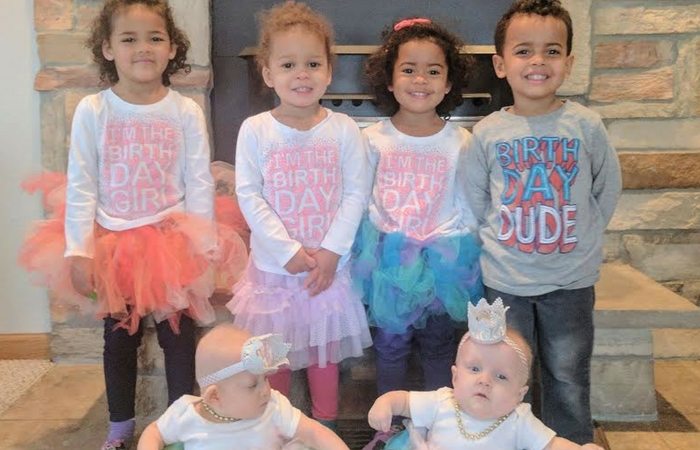 3 sets of twins