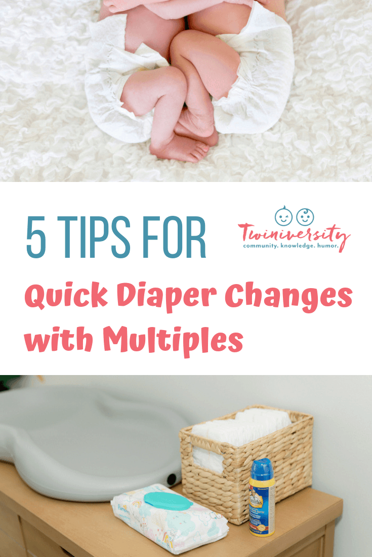 5 Tips For Quick Diaper Changes with Multiples