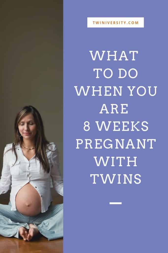 Mother meditating, what to do when you are 8 weeks pregnant with twins