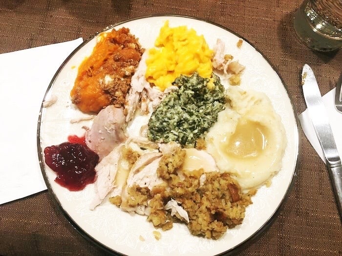 thanksgiving dinner plate