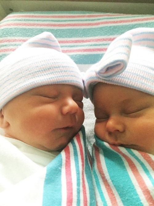 newborn twins in blankets Twins Sexes a Surprise