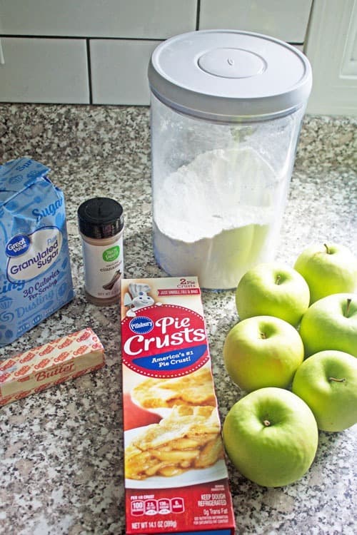 ingredients for making apple pie