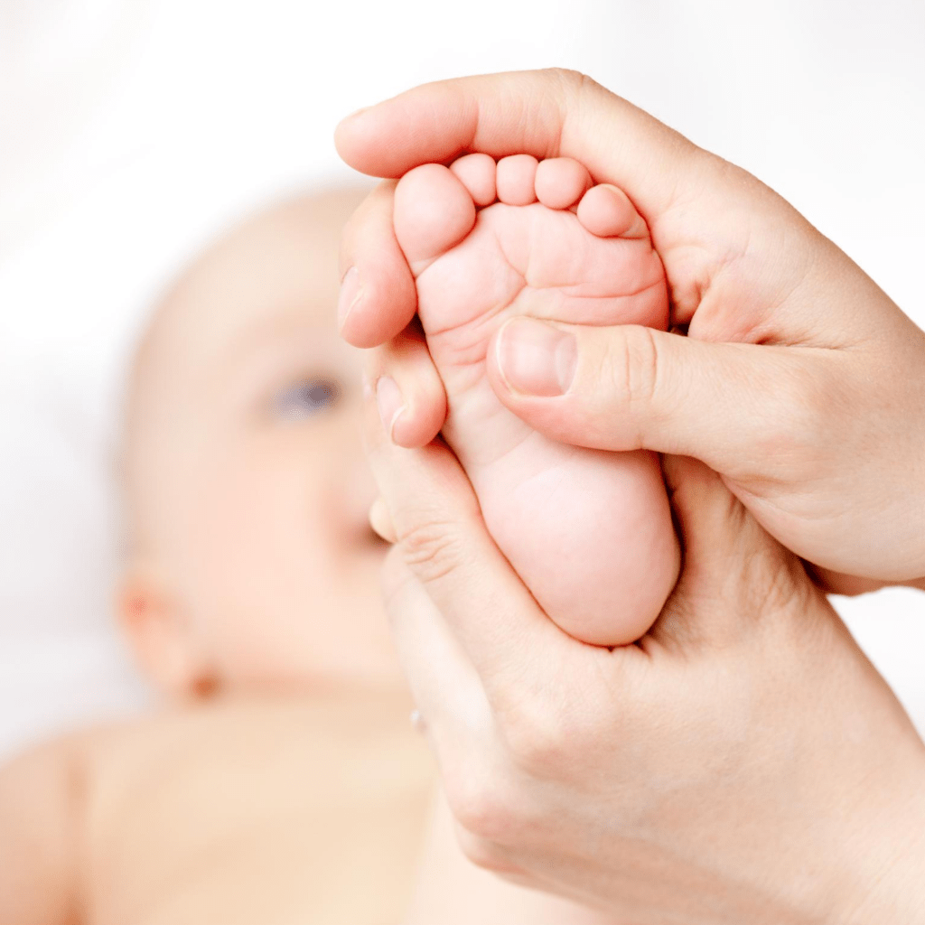 baby massage foot
