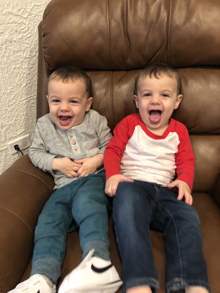 identical twin boys toddlers finding the humor