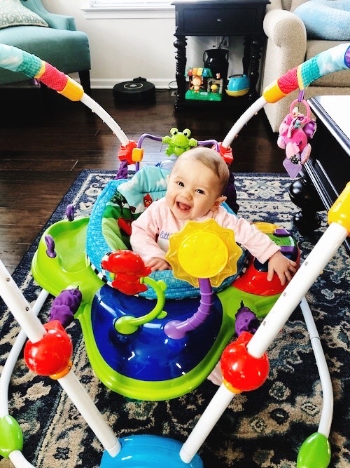 baby in a exersaucer Container Baby Syndrome