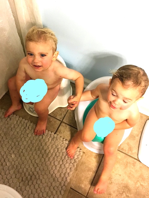 potty training boy/girl twins