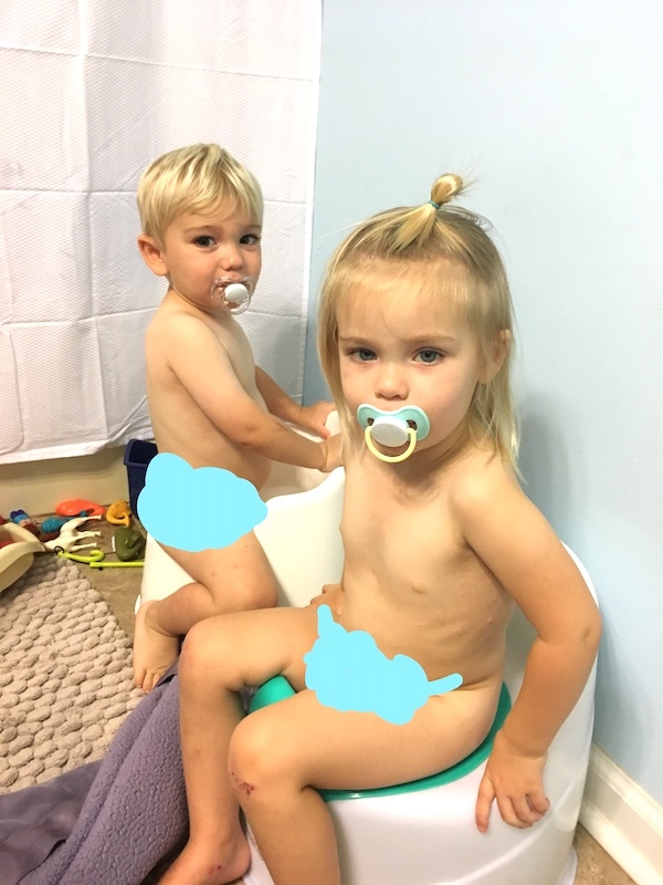 potty training boy/girl twins