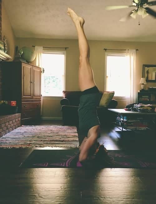 woman doing yoga twins your excuse 