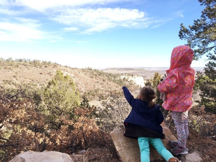 girls looking over hill teachable moments