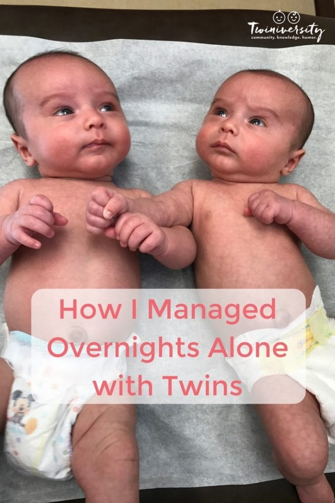 Overnights alone with twins