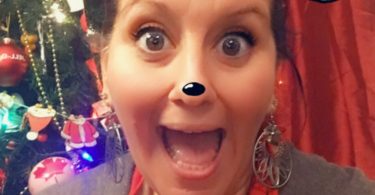 Nat with a Reindeer filter