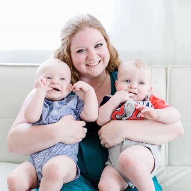 mom with twins bonding with my newborn twins