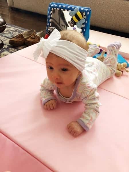 baby on tummy plagiocephaly