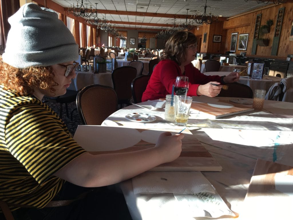 Paint and Sip at Woodloch Resort