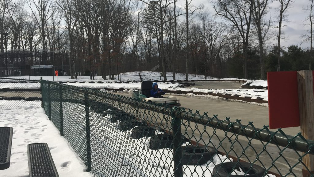 car going around a track