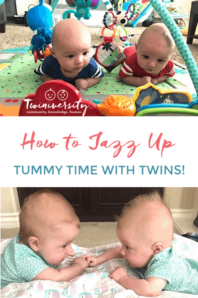 tummy time with twins