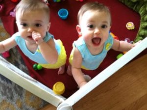 9-to-12-month-old twins