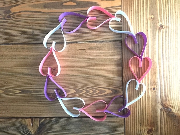 Tissue Paper Valentine Wreath